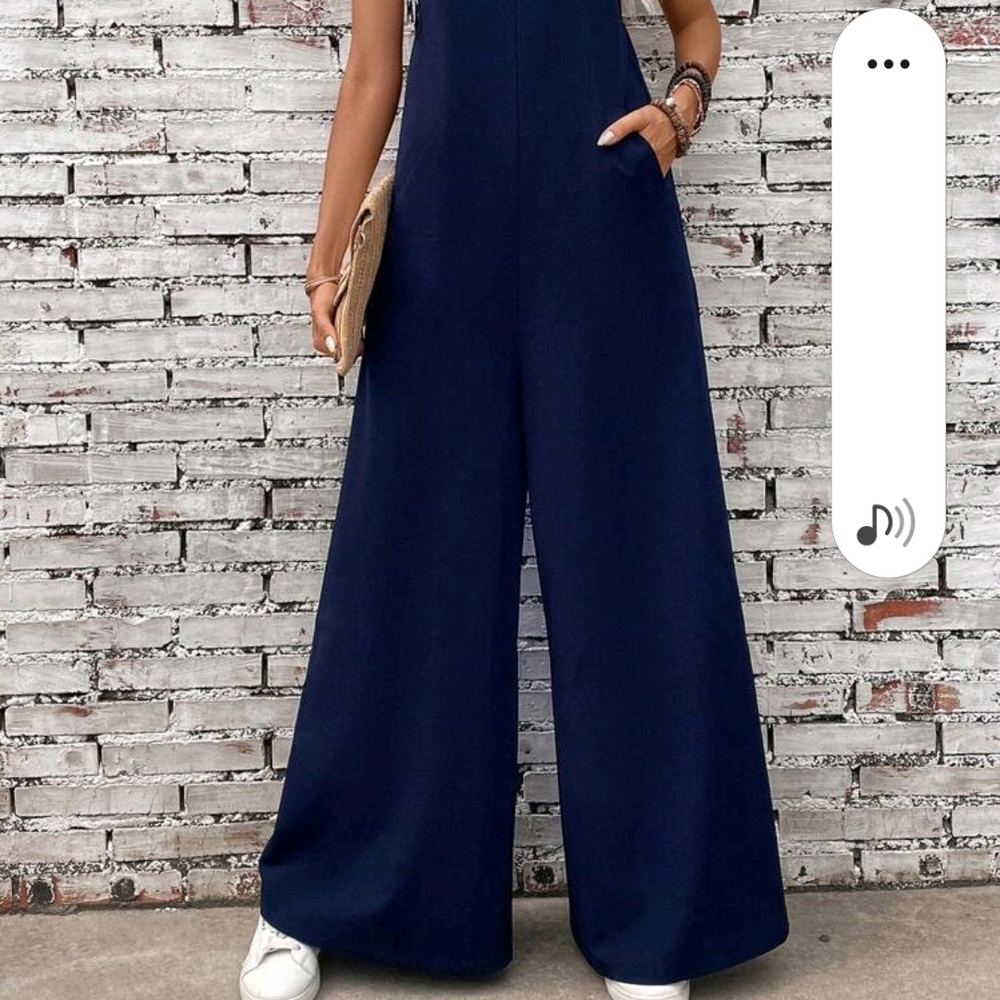SHEIN Elegant Navy Jumpsuit